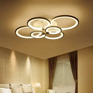 LED עגול סומק הר מתקן פנים שלט רחוק ניתן לעמעום תקרת חדר שינה סלון חדר אוכל