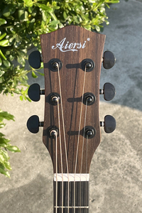 Aiersi nuova di zecca in compensato opaco in abete Sapele Body OM Cutaway chitarra acustica per chitarristi - Product Image 5