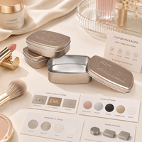 Boîte en métal rectangulaire personnalisée en aluminium pour échantillons de cosmétiques, huiles essentielles, parfums solides, emballage OEM, logo, vente en gros, usine