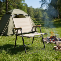 Chaise de jardin pliable Feyan en tissu Oxford épaissi, avec dossier haut en acier, écologique, légère, portable et contemporaine