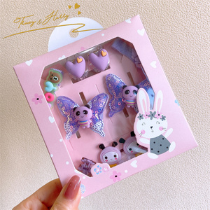 <span class=keywords><strong>Tracy</strong></span> & Herry-lazos de princesa coreana para bebé, lazos de flores de caramelo, bandas para el pelo, Pin para el pelo para niña, conjunto de caja de regalo - Product Image 5