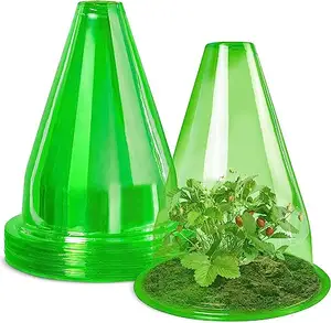 批发塑料绿色护理蜗牛害虫保护花园钟形植物保护宠物花园植物钟形钟形圆顶出售
