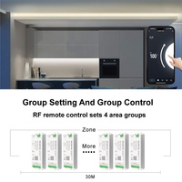 Controlador de Tiras LED Tuya Smart de 4 Zonas con Control Remoto 12/48V 1CH para WIFI ZIGBEE 2.4G Mesh Group Sync Color MC201X