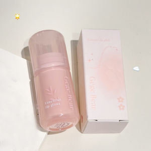 Huile à lèvres hydratante transparente 6 couleurs, essence hydratante transparente, brillant à lèvres GEGE BEAR, design rose, brillant à lèvres mignon - Product Image 6