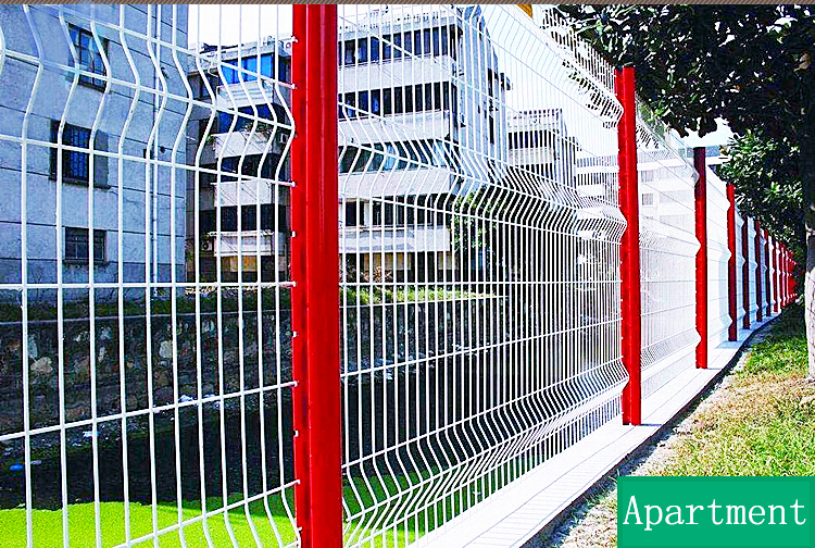 High Quality 50x200mm Screen Pvc Coated Professional V Folds 3d Welded Curved Wire Mesh Metal Panel Garden Fence