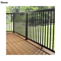 Rampe de balcon moderne en acier galvanisé et aluminium, design en fer forgé pour appartement