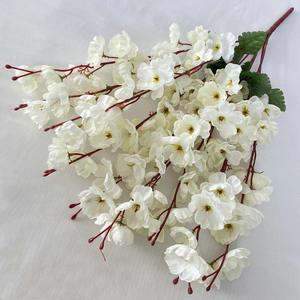 Flores de seda artificiales, <span class=keywords><strong>9</strong></span> ramas, flor de melocotón, suministros de decoración de boda para uso en Hotel, graduación de San Valentín hecha a mano - Product Image 2