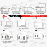 Feimont — tente de pagode Pop-Up d'extérieur de qualité, pour fête, mariage