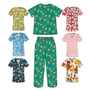 Uniformes hospitaliers élastiques pour médecins et infirmières, gommages de beauté pour les cheveux, gommages d'allaitement doux - Product Image 4