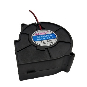 Sanly sf7530 24V không chổi than DC động cơ quạt Quạt 3000rpm lưỡi nhựa 75x75x30mm xả thông gió tự động khởi động lại làm mát OEM/ODM - Product Image 4
