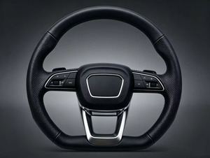Nuevo Volante de Fibra de Carbono con Tapicería de Cuero, Versión Mejorada, Compatible con <span class=keywords><strong>Audi</strong></span> <span class=keywords><strong>Q2</strong></span>, Q3, Q5 y Q7 - Product Image 2