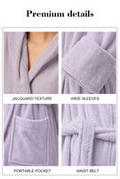 Peignoir en coton éponge à col kimono, doux et épais, pour le voyage et après le bain, style enveloppant pour femme, vêtement de détente, approvisionnement en gros pour toutes les saisons