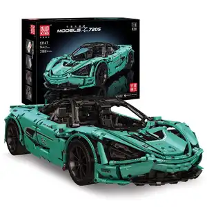 New Mould King 13167 Technology McLaren Racing Sports Car Building Kits 1:8 720S Hypercar Engineering MOC Bricks Toy With Motor
