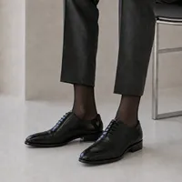 Chaussettes transparentes mi-mollet pour homme, antidérapantes, avec bord élastique, chaussettes habillées formelles pour affaires