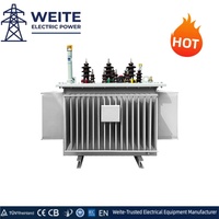 Transformateur de puissance triphasé immergé dans l'huile S11 10kV 35kV 500kVA 630kVA 750kVA 800kVA 50Hz 60Hz Protection IP54 Haute efficacité