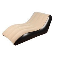 Nouveau fauteuil gonflable en forme de S, pliable, écologique, en tissu floqué, pour une personne, en stock