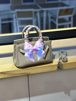 Sac à main de luxe en PU pour femme, taille 20, petit sac à bandoulière simple avec serrure et foulard