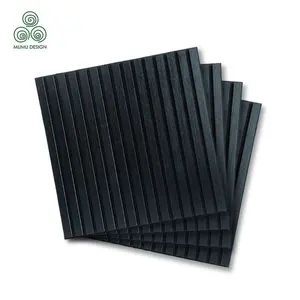 MUMU Hot Products Wood Strip Slotted Sound-Absorbing Board Sound Proofing Felt Acoustic Panel for Wall