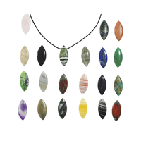 Pendentifs en cristal de quartz de forme œil de cheval, pierres précieuses de guérison, pour la fabrication de bijoux, fournitures de colliers, vente en gros