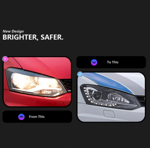 Feux avant pour VW Polo GTI, état neuf. Ensemble de phares, phares xénon, feux de jour, phares LED. - Product Image 2