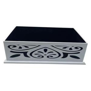 Wooden Doorbell Cover Hollowed Out Floral Design Home <b>Wall</b> Decoration Easy Installation Style 1 Shandong Origin DS1042 - Product Image 5