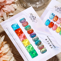 OEM 9 couleurs verre glacé nouvelles couleurs de vernis gel pour l'été 2024 Candy Cat Eye Gel Polish