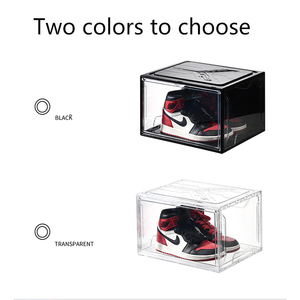 Venta al por mayor de almacenamiento de caja de zapatos de acrílico transparente para hombres | Caja organizadora de zapatos apilable caja de exhibición transparente para <span class=keywords><strong>tienda</strong></span> de armario - Product Image 6