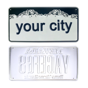 Plaque d'immatriculation de Dubaï personnalisée en plastique imprimé pour promotion de vacances, cadeaux pour la maison et les entreprises - Product Image 1