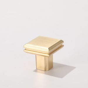 Modern Minimalist Square Brass Cabinet Handle For Drawer And Wardrobe Door Durable <b>Copper</b> <b>Knob</b> Nordic Light Luxury Design - Product Image 4