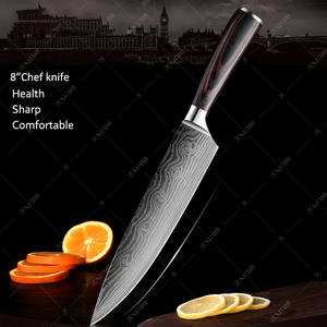 Couteaux de cuisine XITUO, 10 pièces, en acier inoxydable <span class=keywords><strong>japonais</strong></span> <span class=keywords><strong>Damas</strong></span> à motif laser, pour trancher, Santoku, Nakiri, Hachoir, Nouveauté, Offre Spéciale - Product Image 2