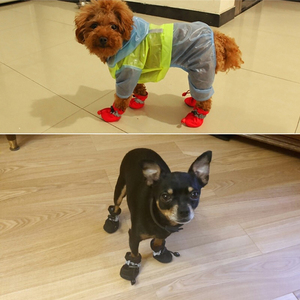 Wholesale Soft Bottom Breathable Waterproof Dog Shoes Go Out Pet Dog <b>Rain</b> <b>Boots</b> - Product Image 4