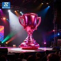 Sculpture de trophée gonflable scintillante pour accessoires de scène DJ, sports de boxe, concours de danse, publicité et décoration