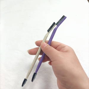 2025 le dernier modèle best-seller Double tête maquillage cils brosse à sourcils brosse à cils noire - Product Image 1