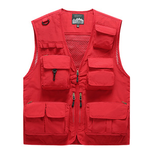 <span class=keywords><strong>Gilet</strong></span> d'été à <span class=keywords><strong>fermeture</strong></span> éclair multi-poches pour hommes <span class=keywords><strong>Gilet</strong></span> de sport d'extérieur respirant et fin - Product Image 5
