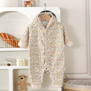 <span class=keywords><strong>Pijama</strong></span> Enterizo Cálido de Forro Polar de Doble Cara con Capucha para Bebé 2026, Unisex, para Recién Nacido, Ropa de Casa, Colección Otoño-Invierno - Product Image 3