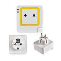 Toma de corriente inteligente con WIFI, enchufe de pared con carcasa de plástico, convertidor de cargador de viaje