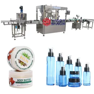 Automatische 30 g 60 g Wachsdosen-Creme-Glas-Befüll- und Verschlussmaschine Kosmetik-Lotionsflaschen-Befüll- und Produktionslinie