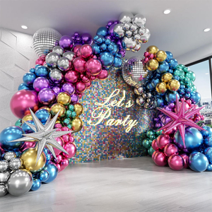 Kit de Guirnalda de Globos con Temática Disco de 134 Piezas para Decoración de Fiestas de Cumpleaños y el Hogar - Product Image 1