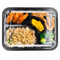 9 "32oz jetable micro-ondable à emporter boîte en plastique PP repas préparé récipient d'emballage à emporter avec couvercle