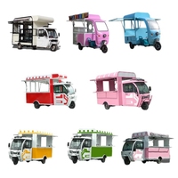Mini-tricycle électrique solaire pour la vente de glaces, chariot alimentaire, camionnette, bus, bar, barbecue, remorque, caravane, style australien