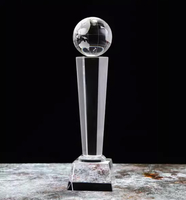 Nouveau Trophée de Football en Cristal Transparent Haut de Gamme Créatif, Colonne en Verre K9, Récompenses Haut de Gamme pour Compétitions Sportives, Cadeau