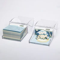 Bloc-notes personnalisable en papier 3D, sculpture d'architecture traditionnelle, feuilles détachables, gravure laser, cadeau de luxe, décoration artistique