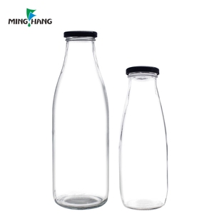 16oz 200ml 250ml 310ml 500ml 1000ml 1 liter kaca kosong bening botol susu kaca bulat - Product Image 4