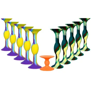 Farbenprächtige 10-teiliges Silikon-Sauchbecken mit doppeltem Kopf große Größe Dartpfeile weiche Spitze Zielmarkierungs-Spielzeug Kinder Erwachsene Lutscher-Spielzeug Dart-Sets