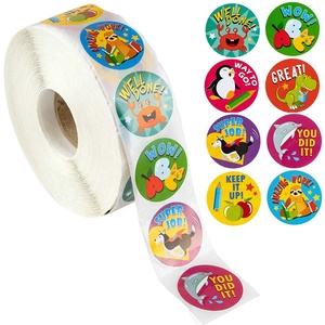 500 Pegatinas de Recompensa, Pegatinas Motivacionales, Pegatinas de Animales Lindos, Rollo de Etiquetas para Niños, para Recompensas Escolares, Estudiantes, Maestros, OEM - Product Image 1