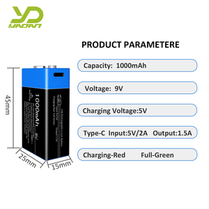 Индивидуальная литиевая батарея 9 В, 500 мАч/1000 мАч, детектор газа, GPS-трекер, электроинструменты, заменитель щелочных 1604 Neda <span class=keywords><strong>6F22</strong></span> 9 В, игрушки - Product Image 3