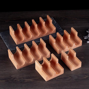 Porte-rouleau à main pour sushi, 1 2 3 4 5 cavités, plateau <span class=keywords><strong>Temaki</strong></span>, bois, noyer - Product Image 4