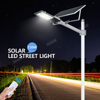 Lámpara Solar LED para Calle de 100W/150W, Personalizable, IP65, para Exteriores, Alto Lumen, Control Remoto, Carcasa de Aluminio Fundido a Presión