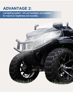 公道走行可能 4人乗り ゴルフカート オフロードバギー クラブカー ゴルフカー アメリカ製 - Product Image 5