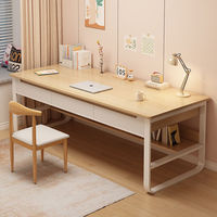 Bureau d'étude, bureau d'apprentissage, bureau d'écriture pour étudiants, bureau d'ordinateur à domicile, poste de travail de bureau, bureau simple pour chambre à coucher avec tiroirs pour utilisation au bureau